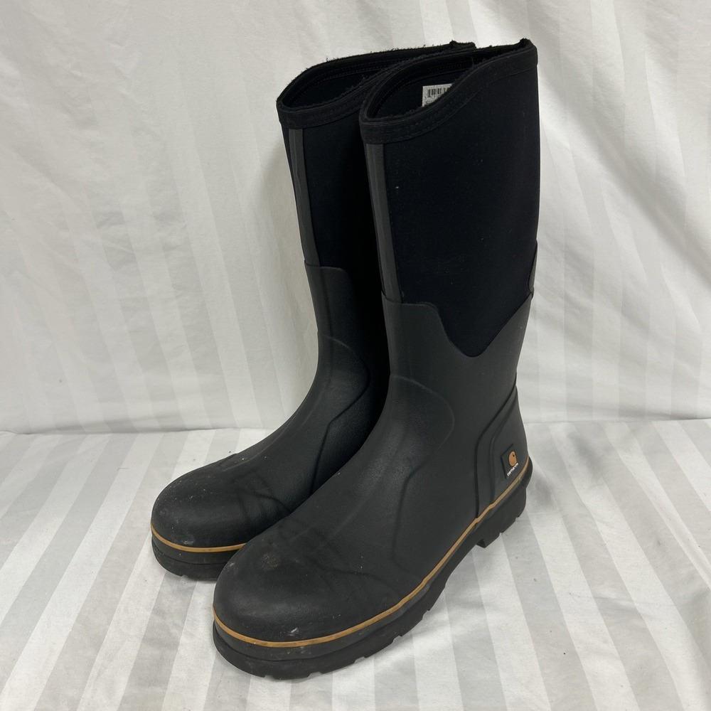 Carhartt CMV1451Rubber Work‎ Boots Mens Size 14 Black Waterproof EH
